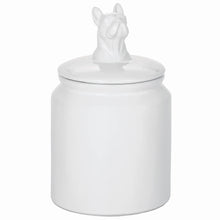 Load image into Gallery viewer, FRENCH BULLDOG CERAMIC CANISTER - WHITE
