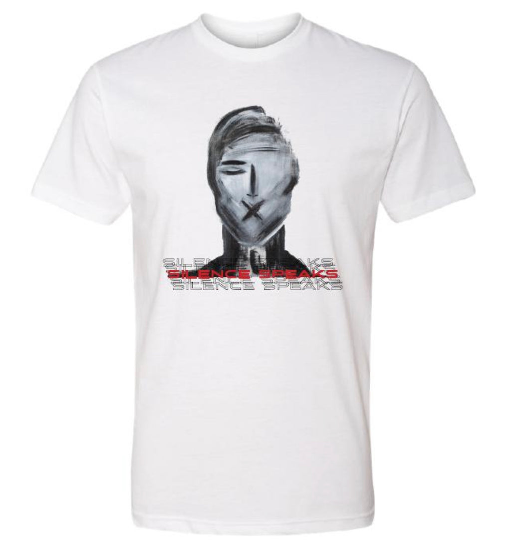 Silence Speaks Unisex White T-Shirt