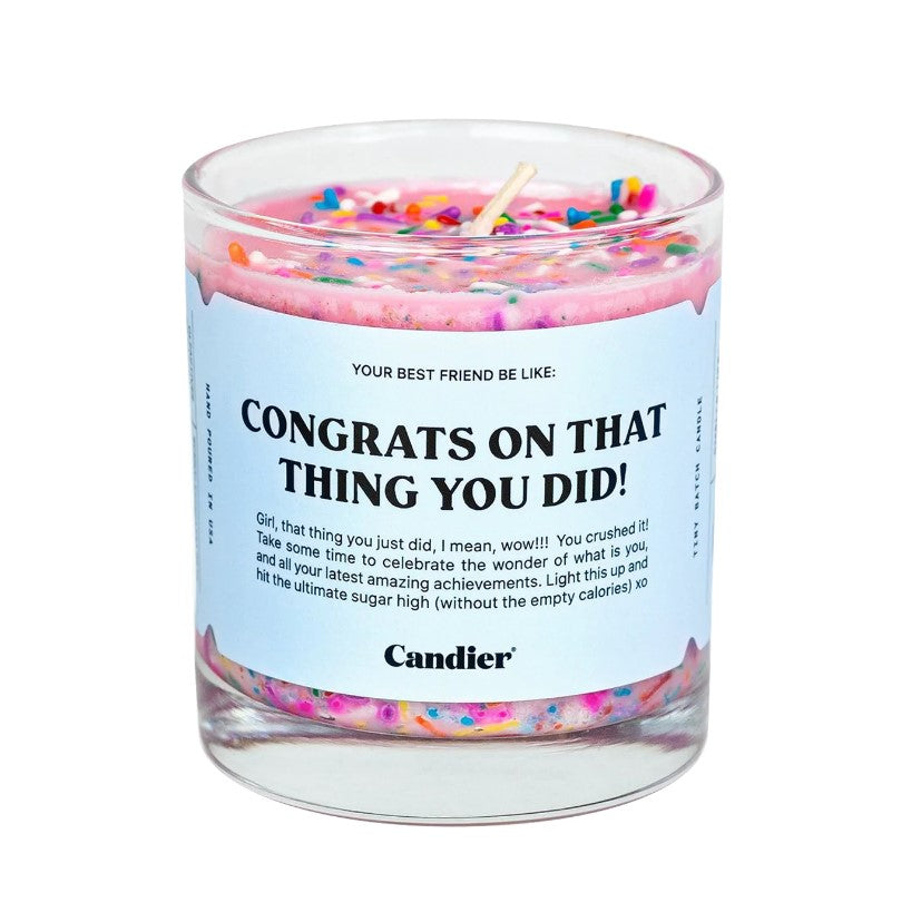 CONGRATS ON THAT THING YOU DID CANDLE
