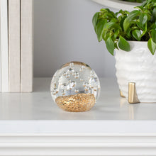 Load image into Gallery viewer, GLITTER GLASS BALL 3&quot; PAPERWEIGHT DECOR - SMALL BUBBLE
