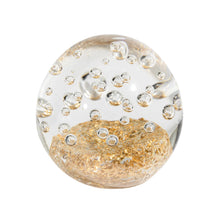 Load image into Gallery viewer, GLITTER GLASS BALL 3&quot; PAPERWEIGHT DECOR - SMALL BUBBLE
