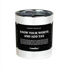Load image into Gallery viewer, KNOW YOUR WORTH CANDLE
