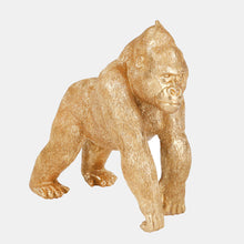 Load image into Gallery viewer, POLYRESIN 10&quot; GORILLA, GOLD
