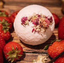 Load image into Gallery viewer, WILLOW | WILD STRAWBERRY &amp; VANILLA CRÈME | BATH BOMB
